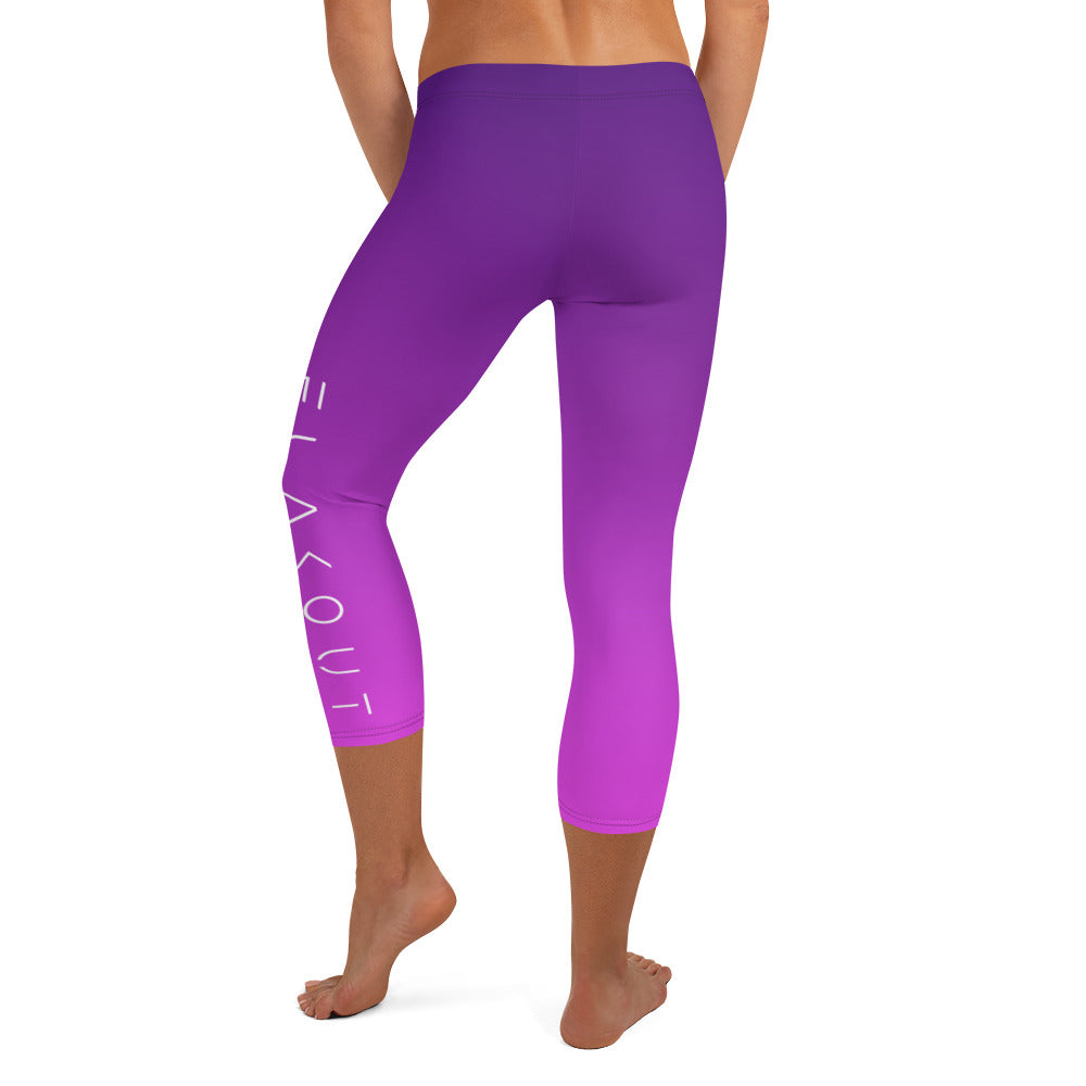 Neon Orchid Women's Capri Leggings - FLAKOUT