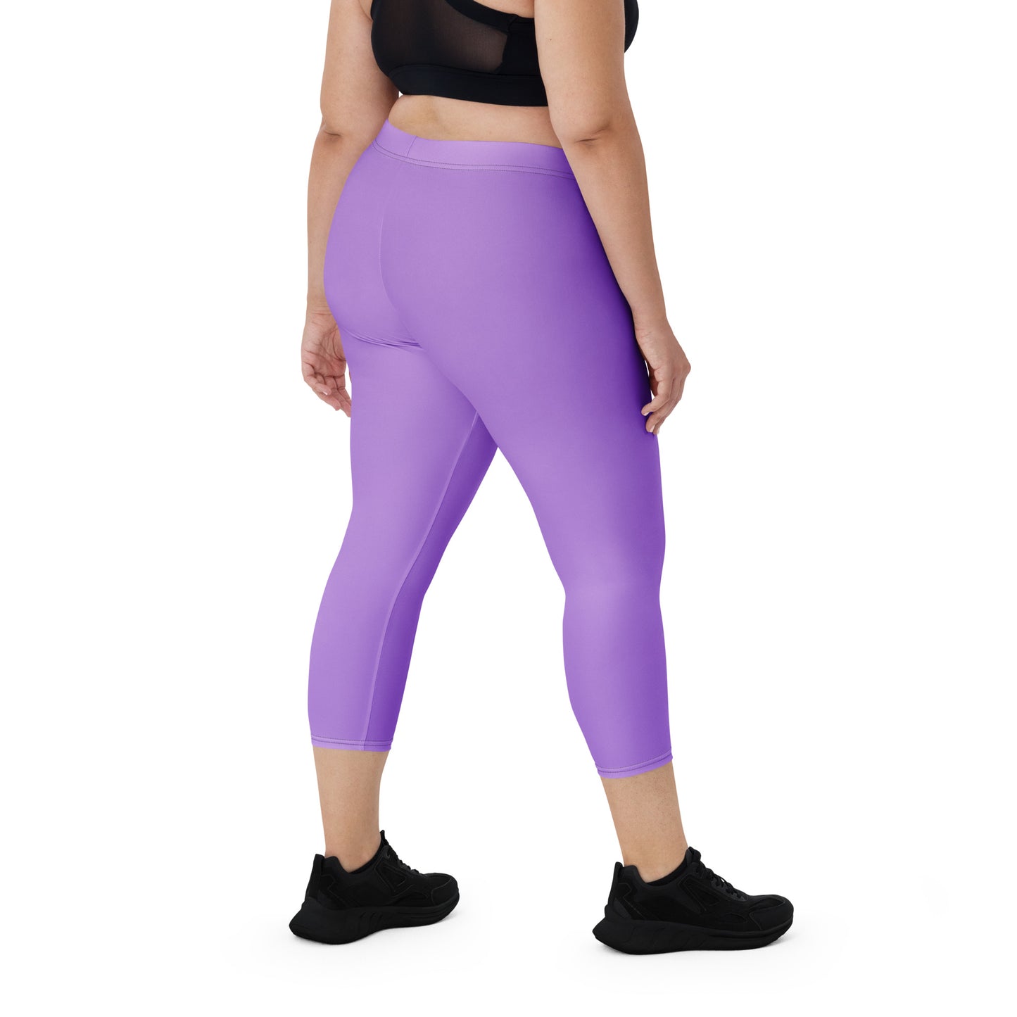 Soothing Lavender Women's Capri Leggings - FLAKOUT