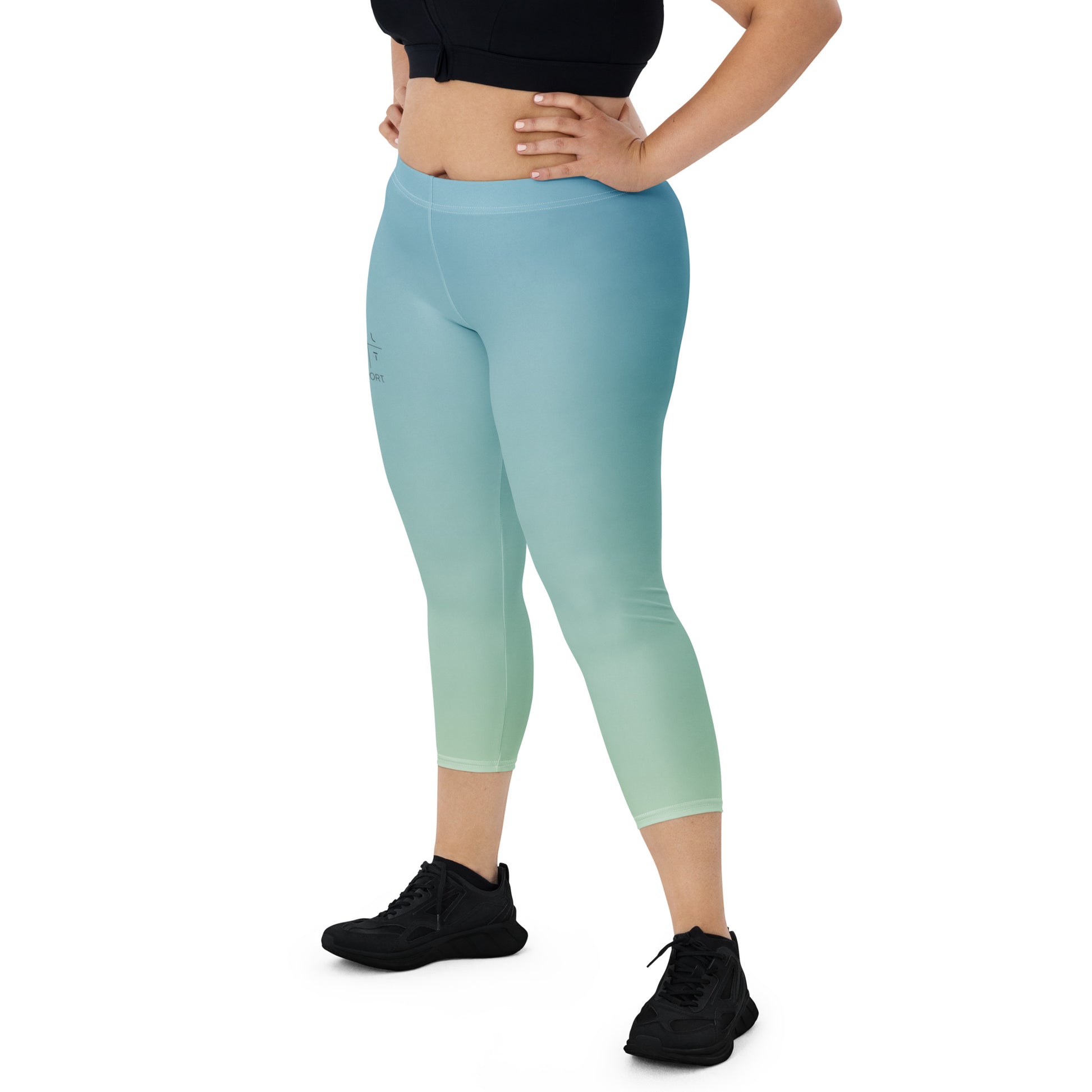 Cloudy Sky FLAKOUT Sport Women's Capri Leggings - FLAKOUT