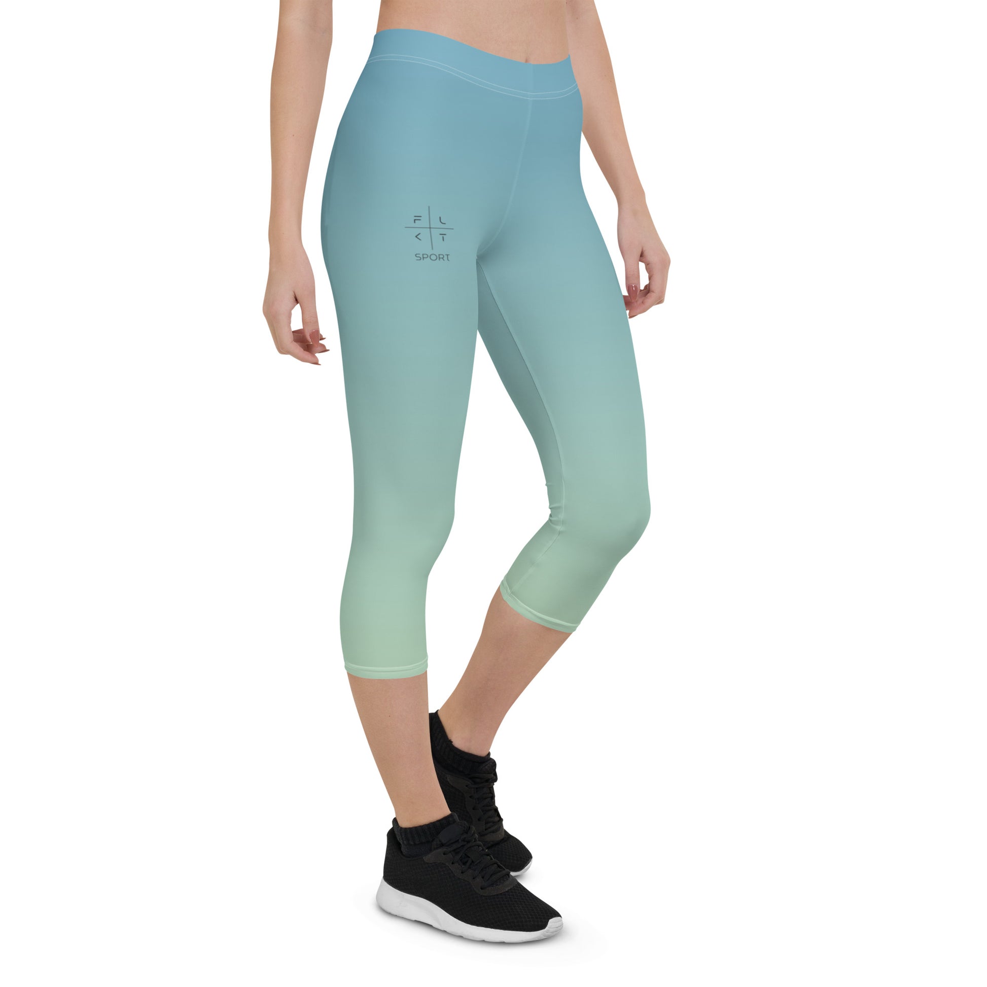 Cloudy Sky FLAKOUT Sport Women's Capri Leggings - FLAKOUT