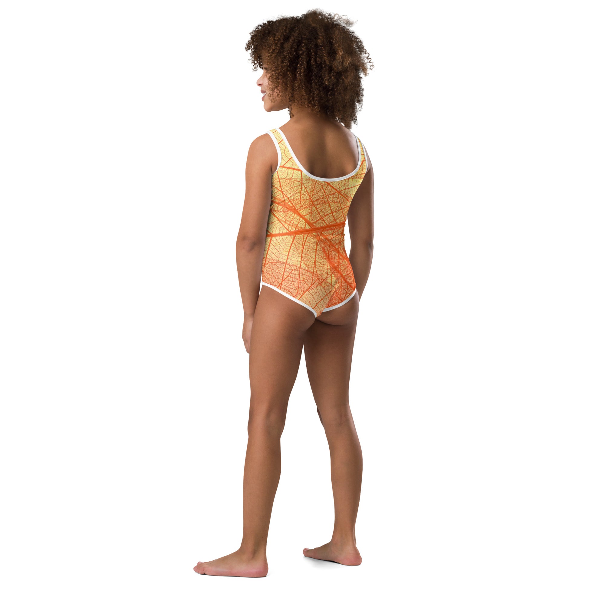 Vermilion Wisps Girl's Swimsuit - FLAKOUT