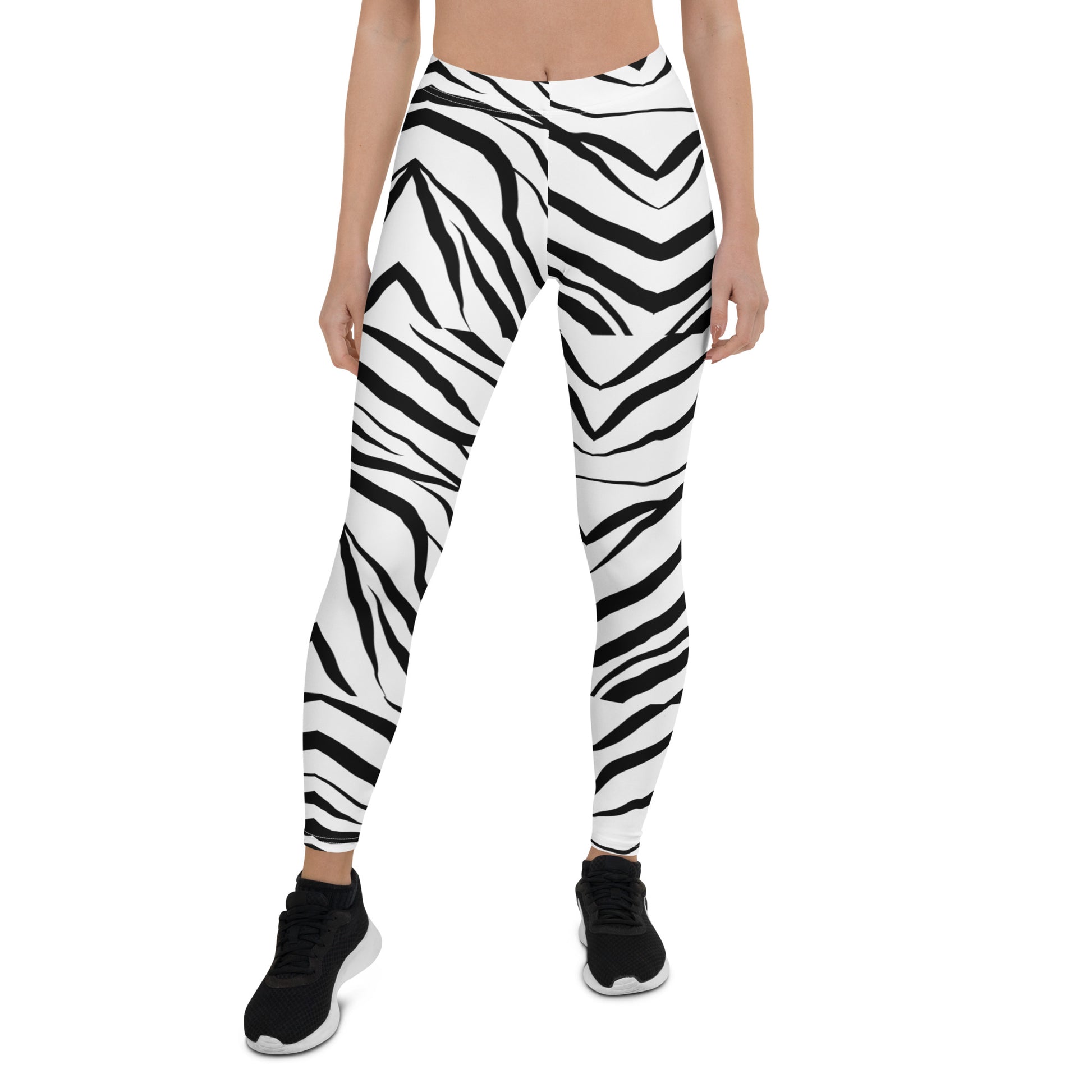 Striped Zebra Vibrance Women's Leggings - FLAKOUT