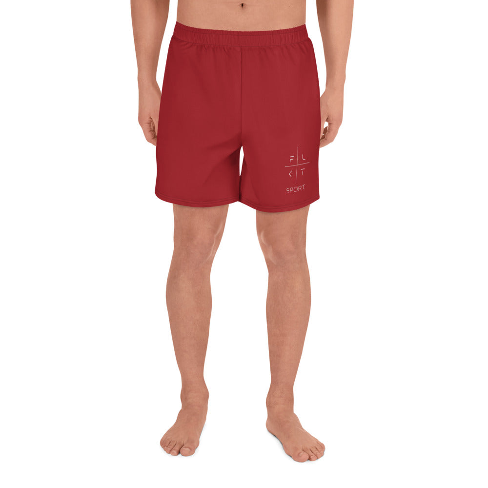 FLAKOUT Sport Firebrick Men's Recycled Athletic Shorts - FLAKOUT