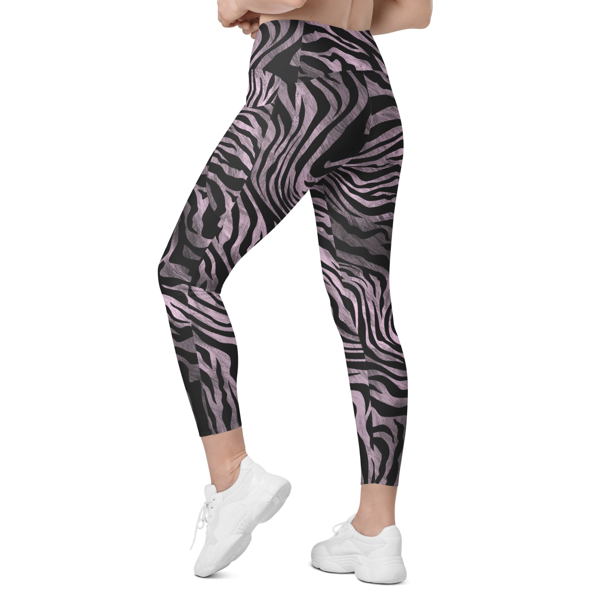 Zebralis Women's Recycled Crossover Leggings With Pockets - FLAKOUT