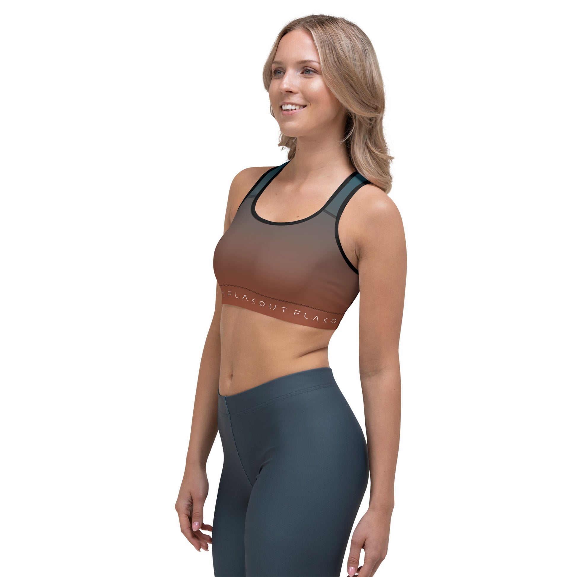 Peachy Indigo Women's Sports Performance Bra - FLAKOUT