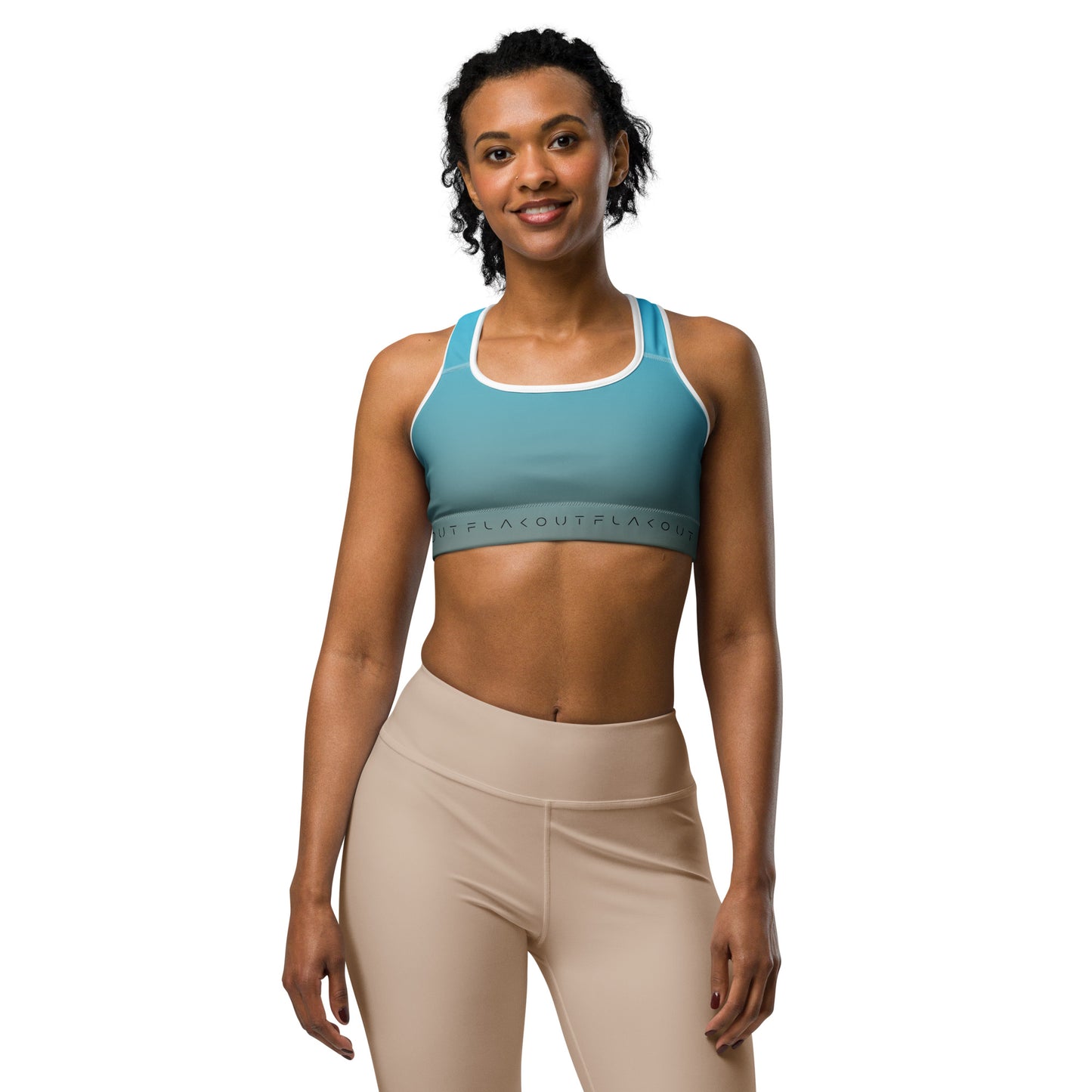 Aqua Skyline Women's Sports Performance Bra - FLAKOUT