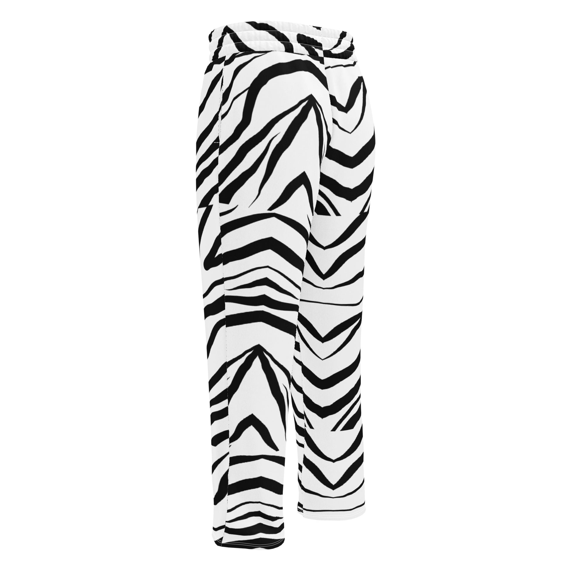 Striped Zebra Vibrance Unisex Wide-leg Recycled Joggers - FLAKOUT