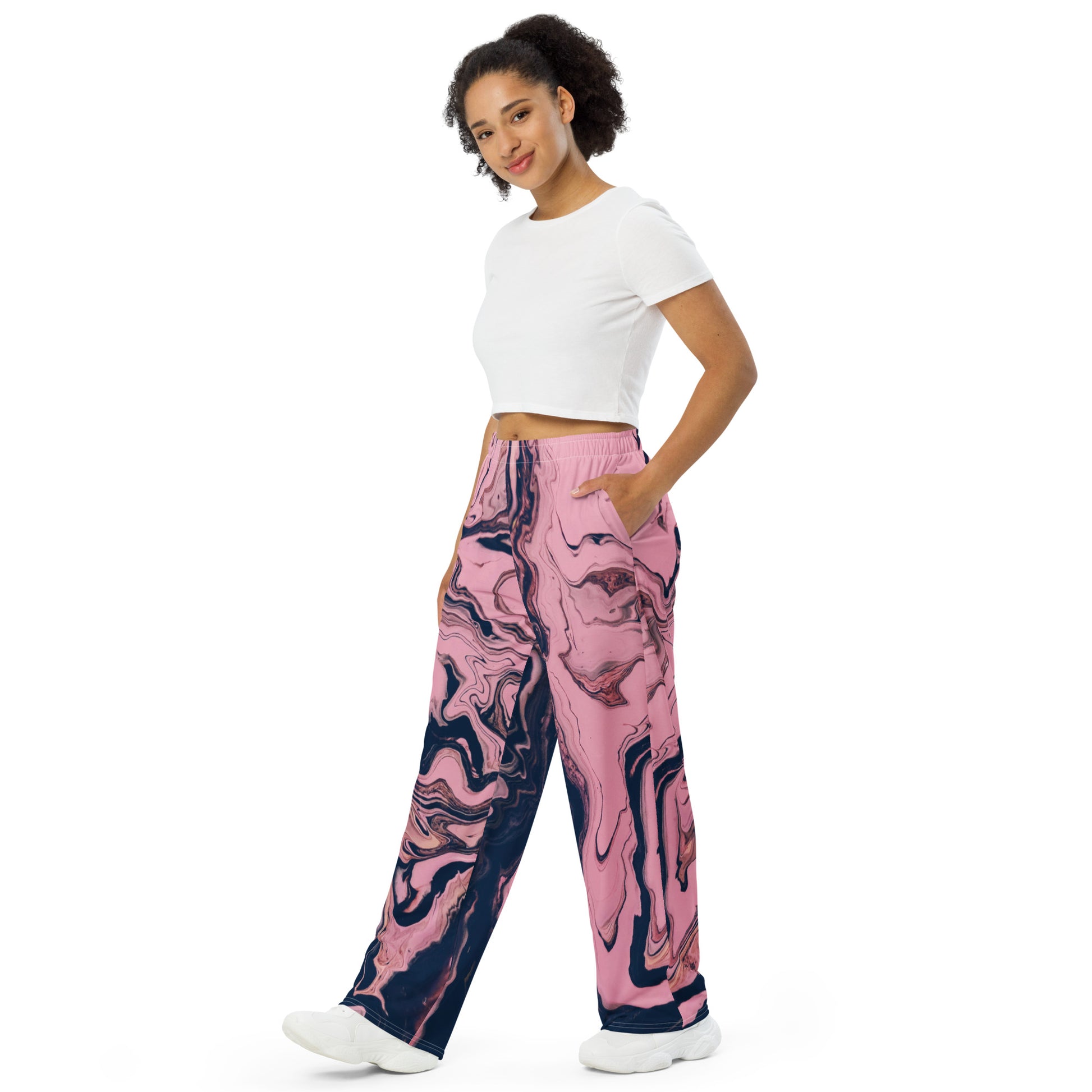 Azure Twilight Women's Wide-leg Pants - FLAKOUT