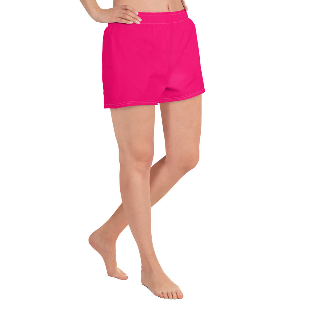 FLAKOUT Sport Fuchsia Burst Women’s Recycled Athletic Shorts - FLAKOUT