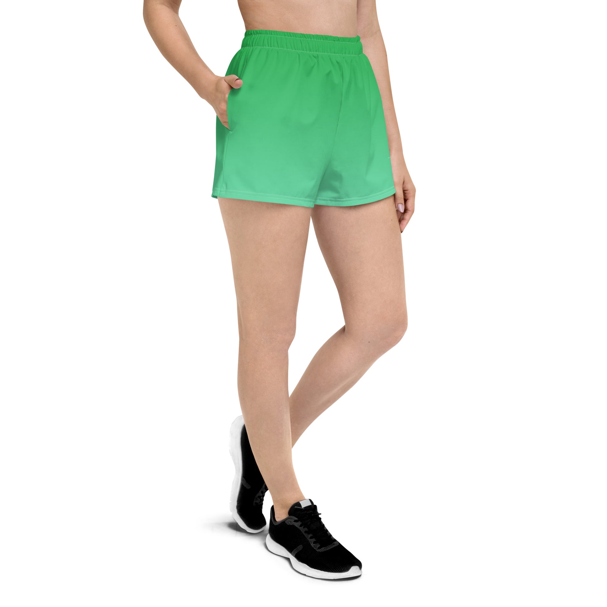 FLAKOUT Sport Emerald Oasis Women’s Recycled Athletic Shorts - FLAKOUT