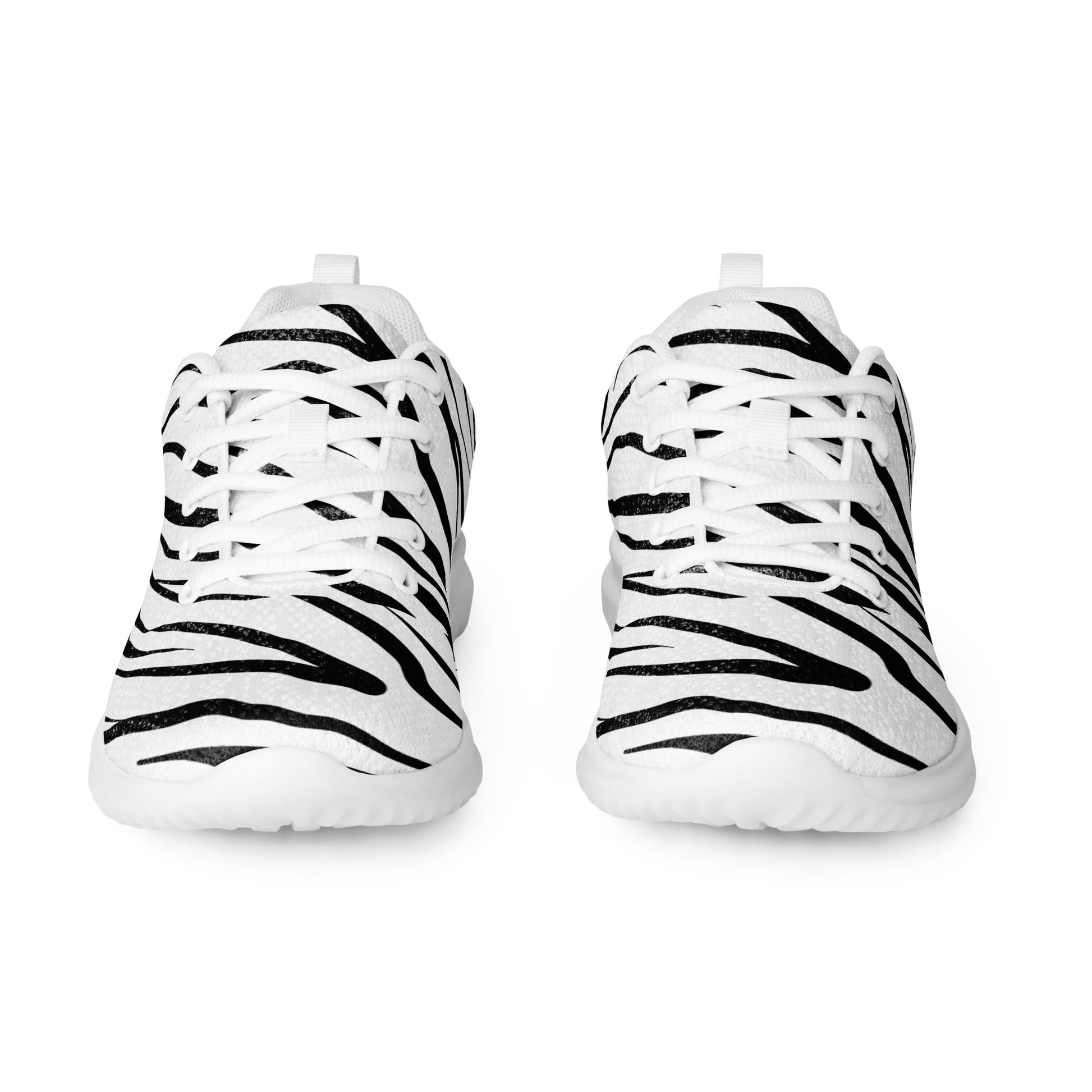 Striped Zebra Vibrance Men’s Athletic Shoes - FLAKOUT