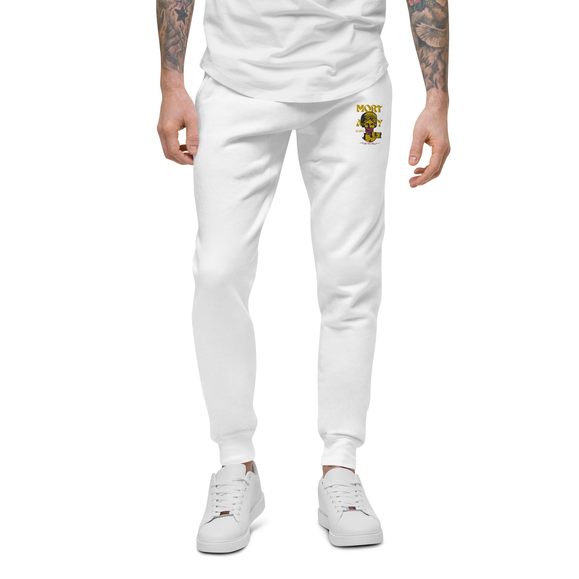 Mortality Embroidered Unisex Fleece Sweatpants - FLAKOUT