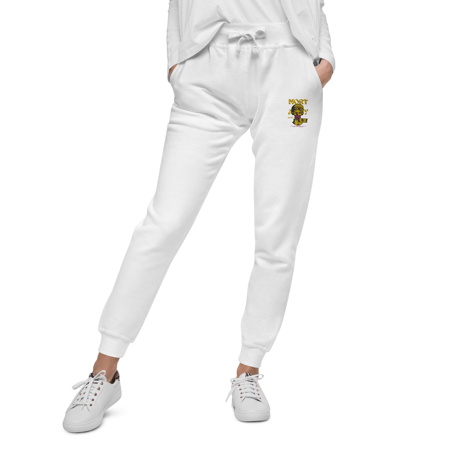 Mortality Embroidered Unisex Fleece Sweatpants - FLAKOUT