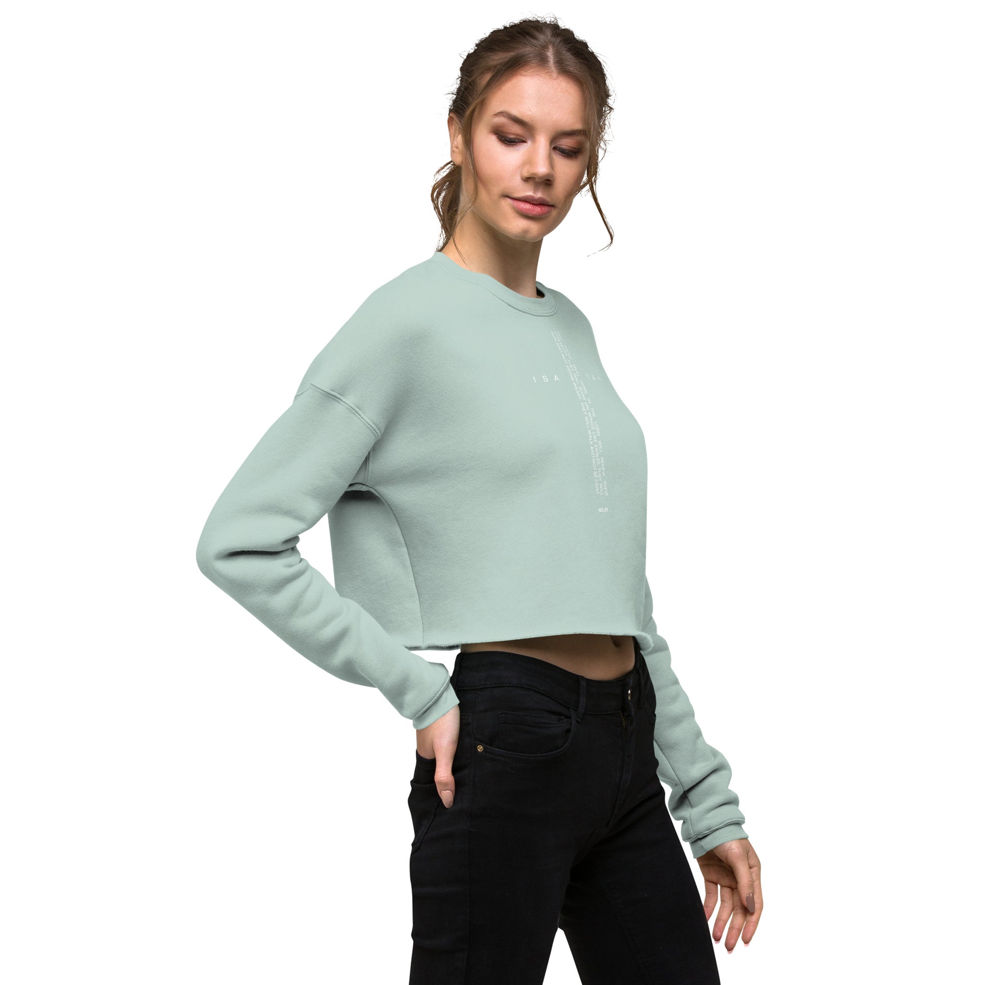 Isaiah 40:31 Women's Crop Sweatshirt - FLAKOUT