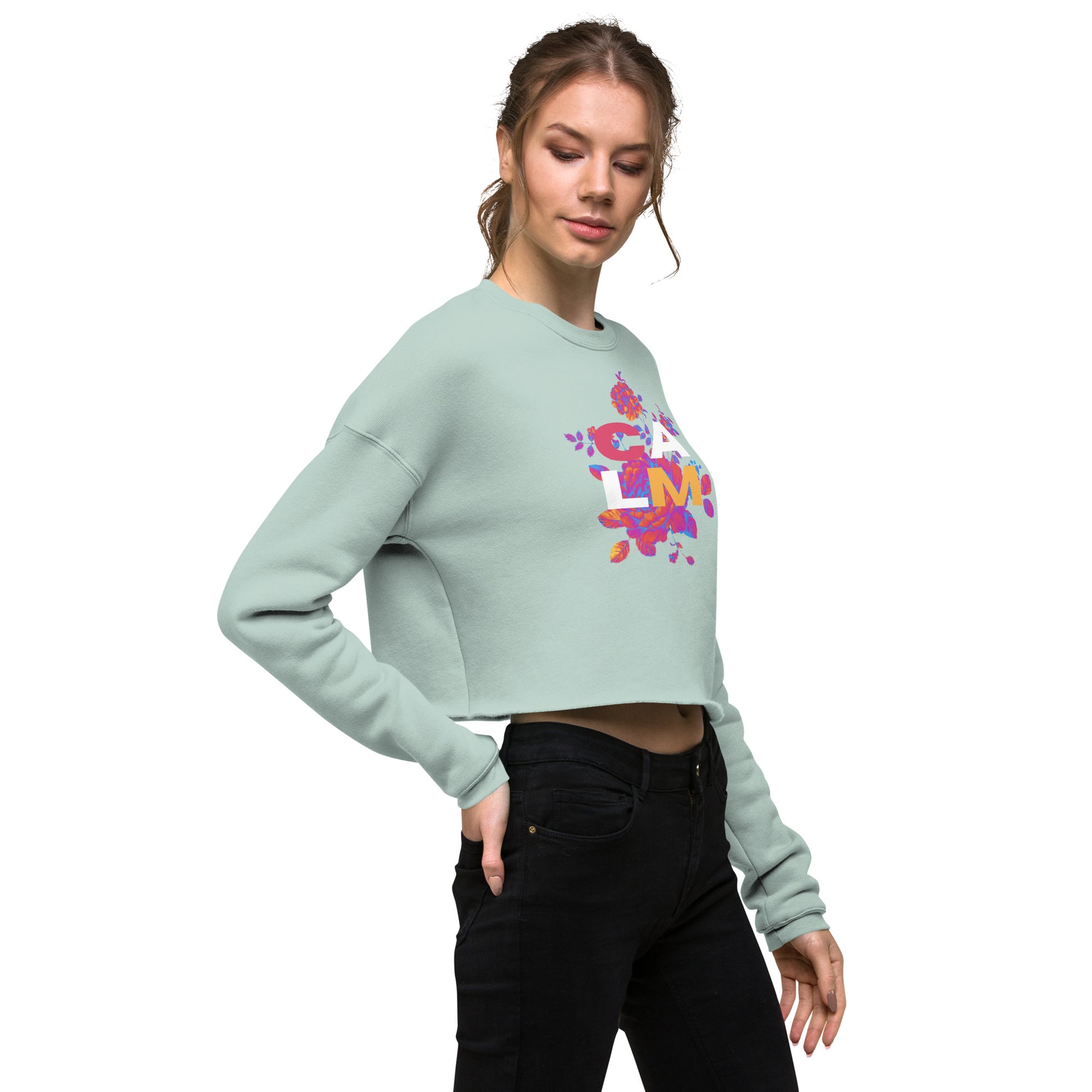 Calm Women's Crop Sweatshirt - FLAKOUT