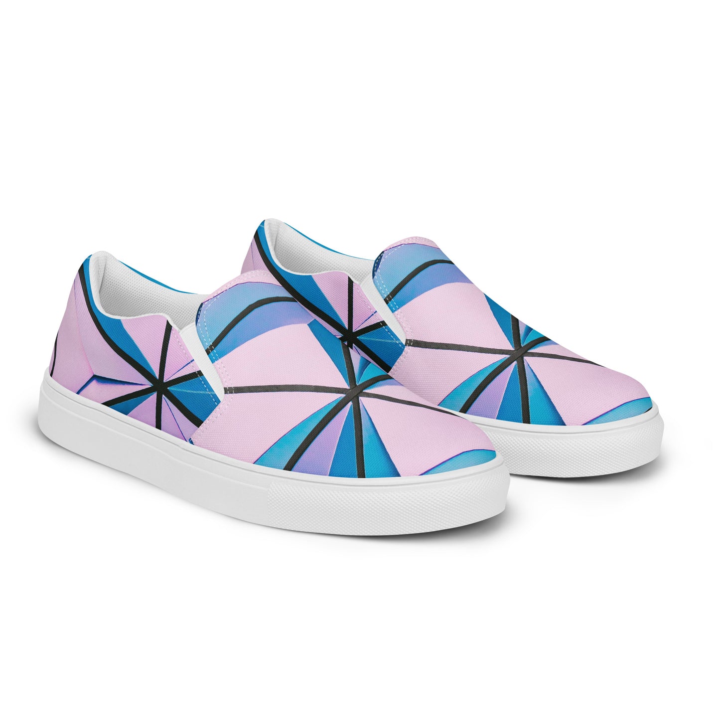 Lineage Of Angles Women's Slip-On Canvas Shoes - FLAKOUT