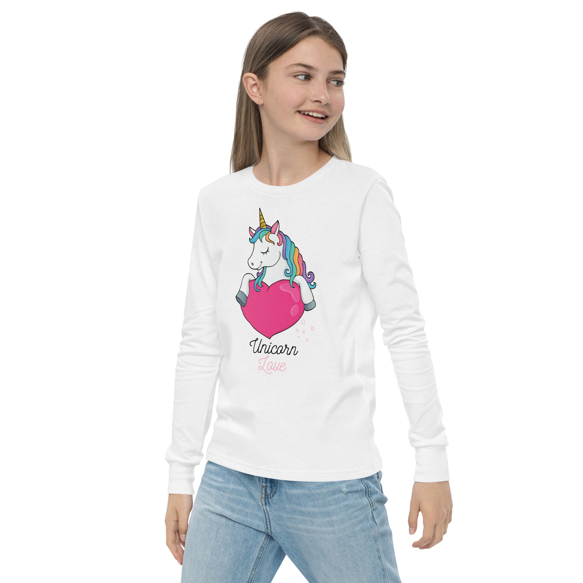 Unicorn Love Girl's Long Sleeve Tee - FLAKOUT