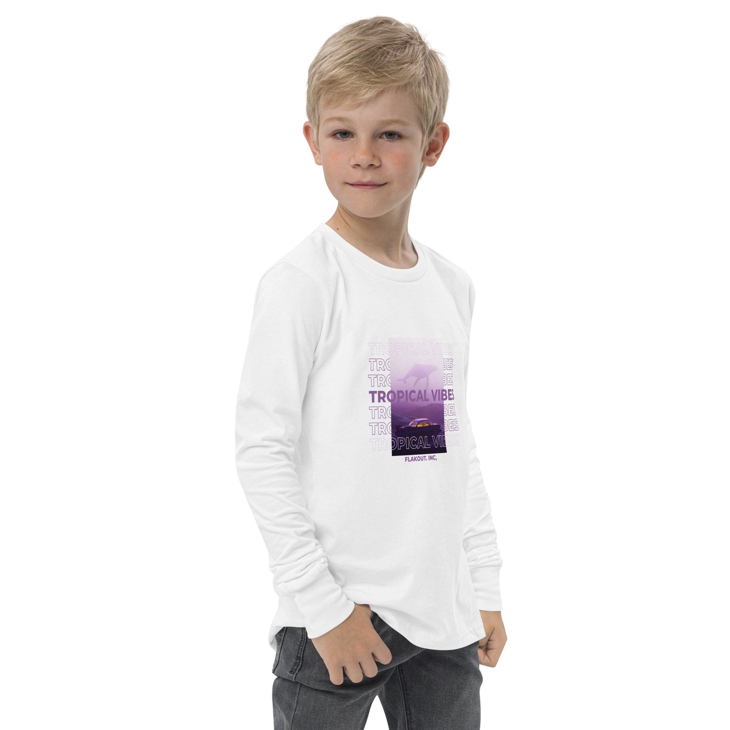 Tropical Vibes Odyssey Youth Long Sleeve Tee - FLAKOUT