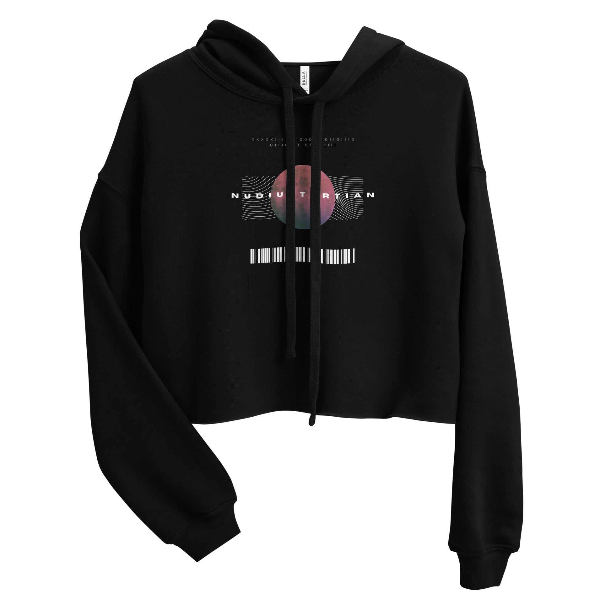 Women's Crop Hoodie Nudiustertian - FLAKOUT