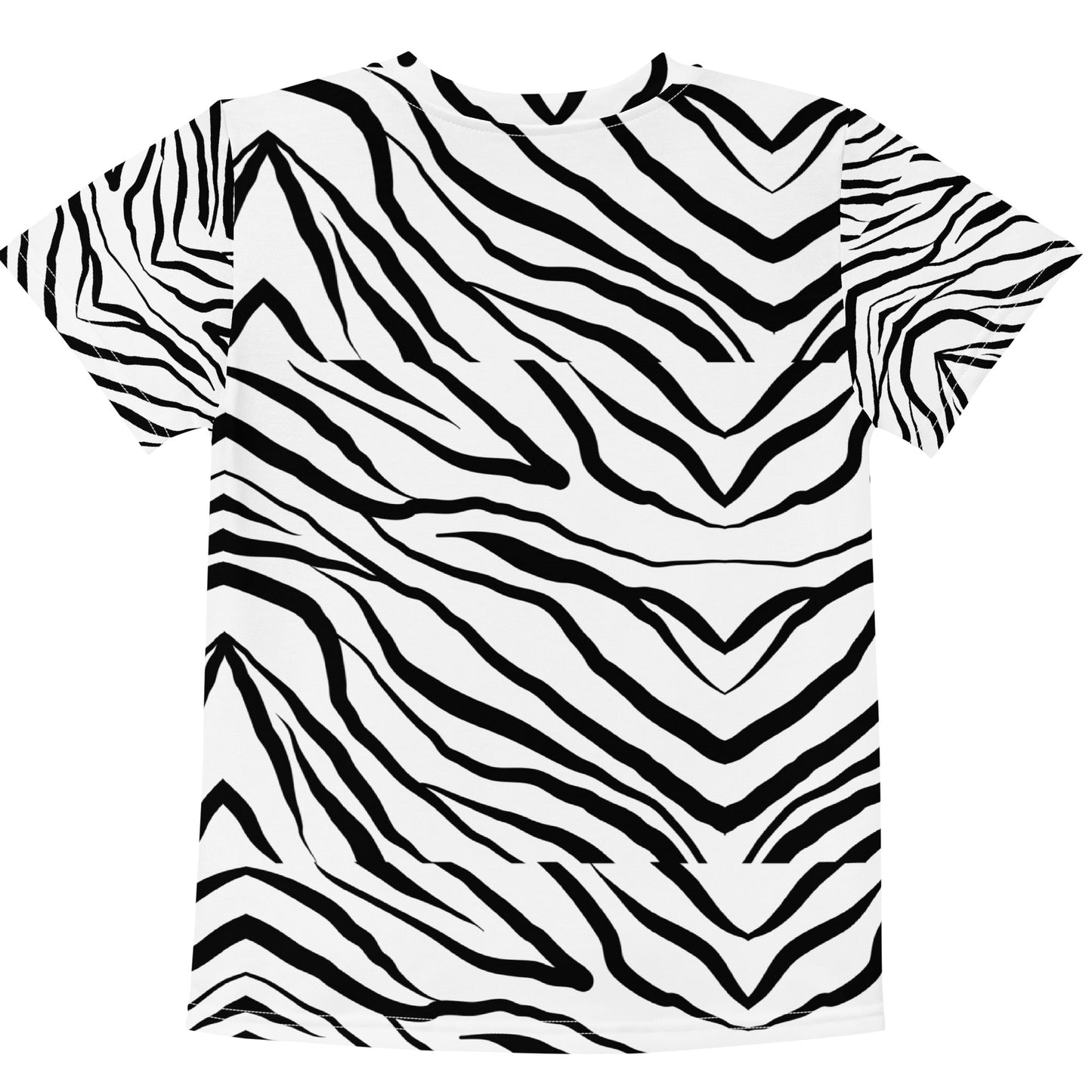 Striped Zebra Vibrance Kid's Crew Neck T-shirt - FLAKOUT