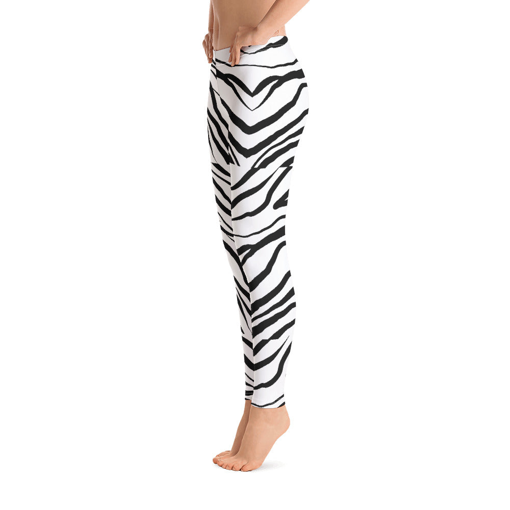 Striped Zebra Vibrance Women's Leggings - FLAKOUT